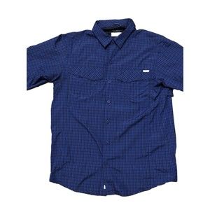 Columbia Men’s Omni Shade Fish Shirt Vented Plaid Long Sleeves Size L/G